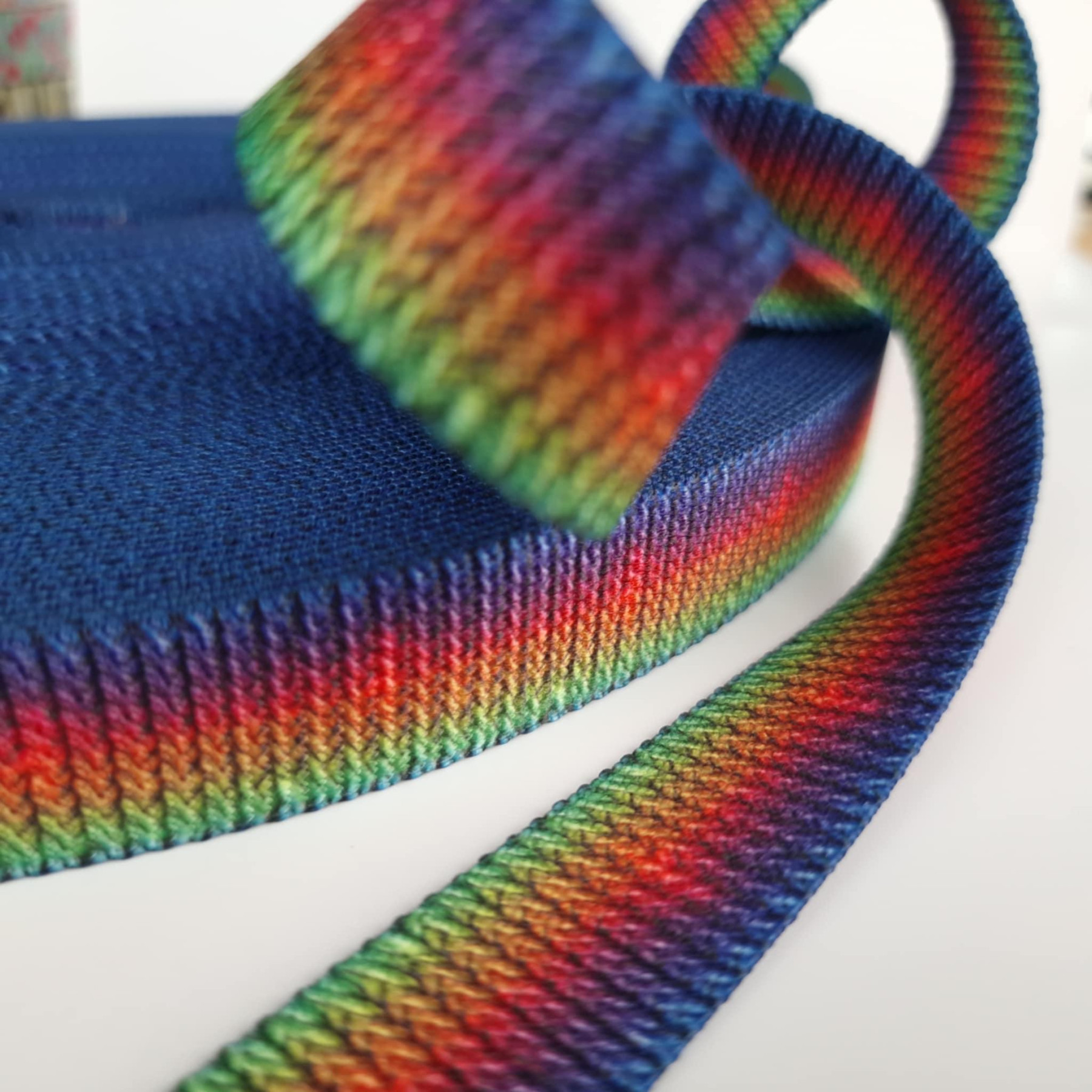 Taśma nośna parciana 25mm - Rainbow
