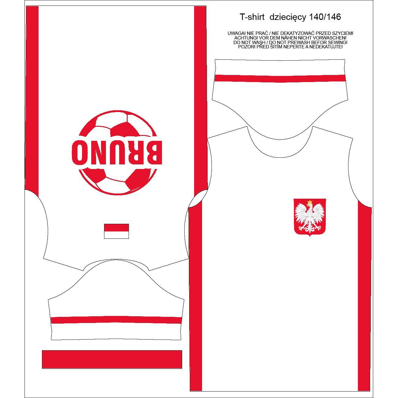 T-SHIRT DZIECIĘCY - POLSKA  - zestaw do uszycia