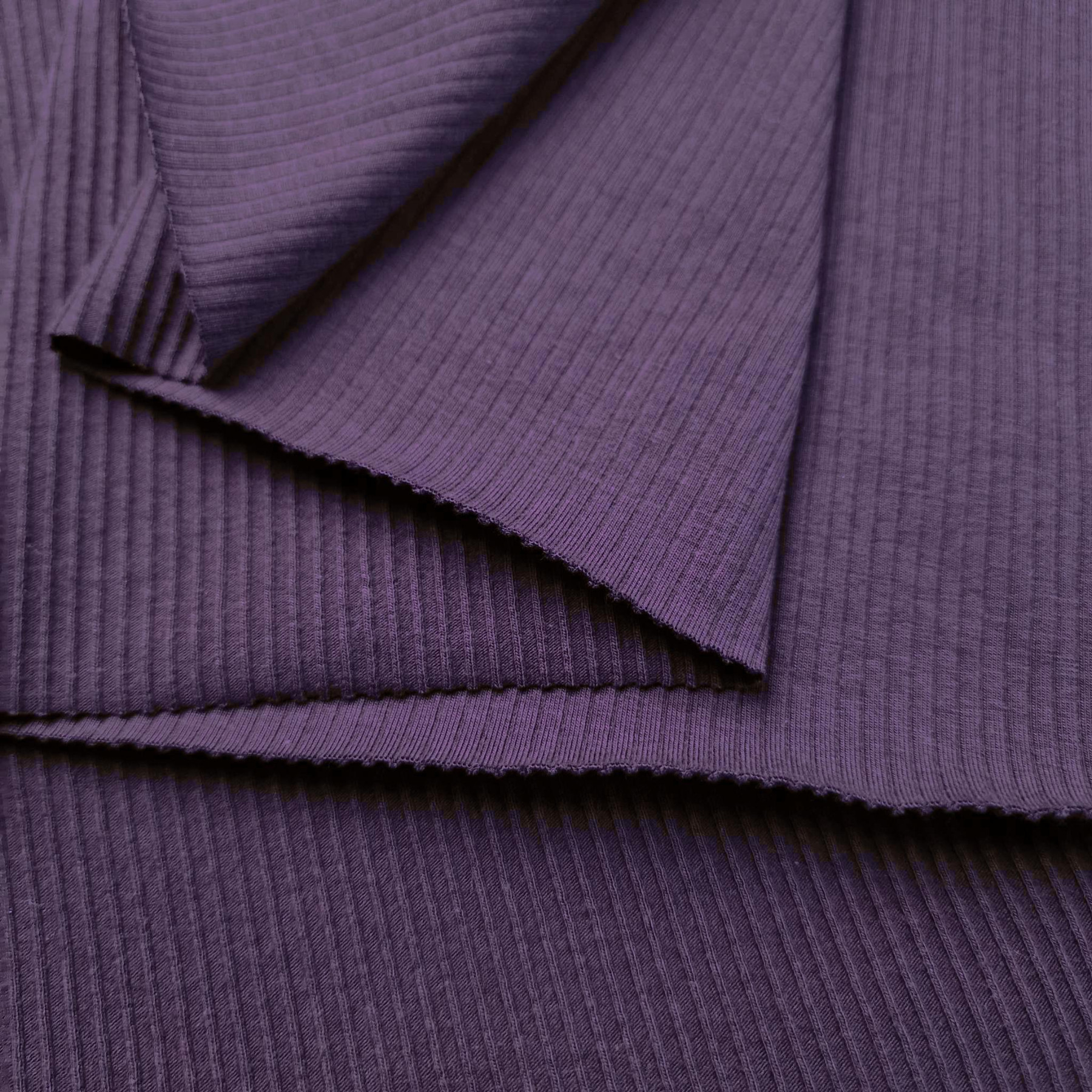 Zestaw DIY – T-shirt dziecięcy z bawełnianej dzianiny RIB JERSEY - ŚLIWKOWY 