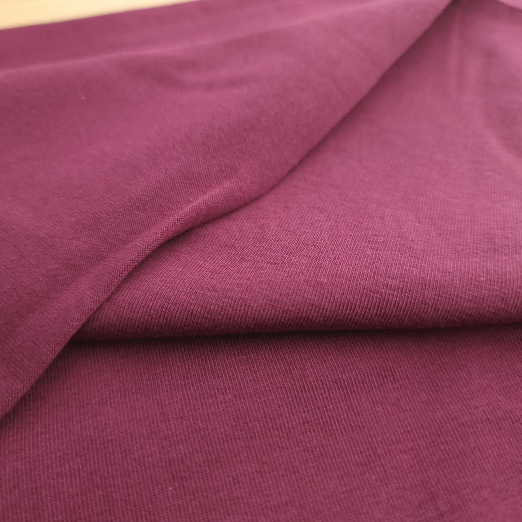 Dzianina t-shirt z elastanem TE210 - BAKŁAŻAN (D-215)