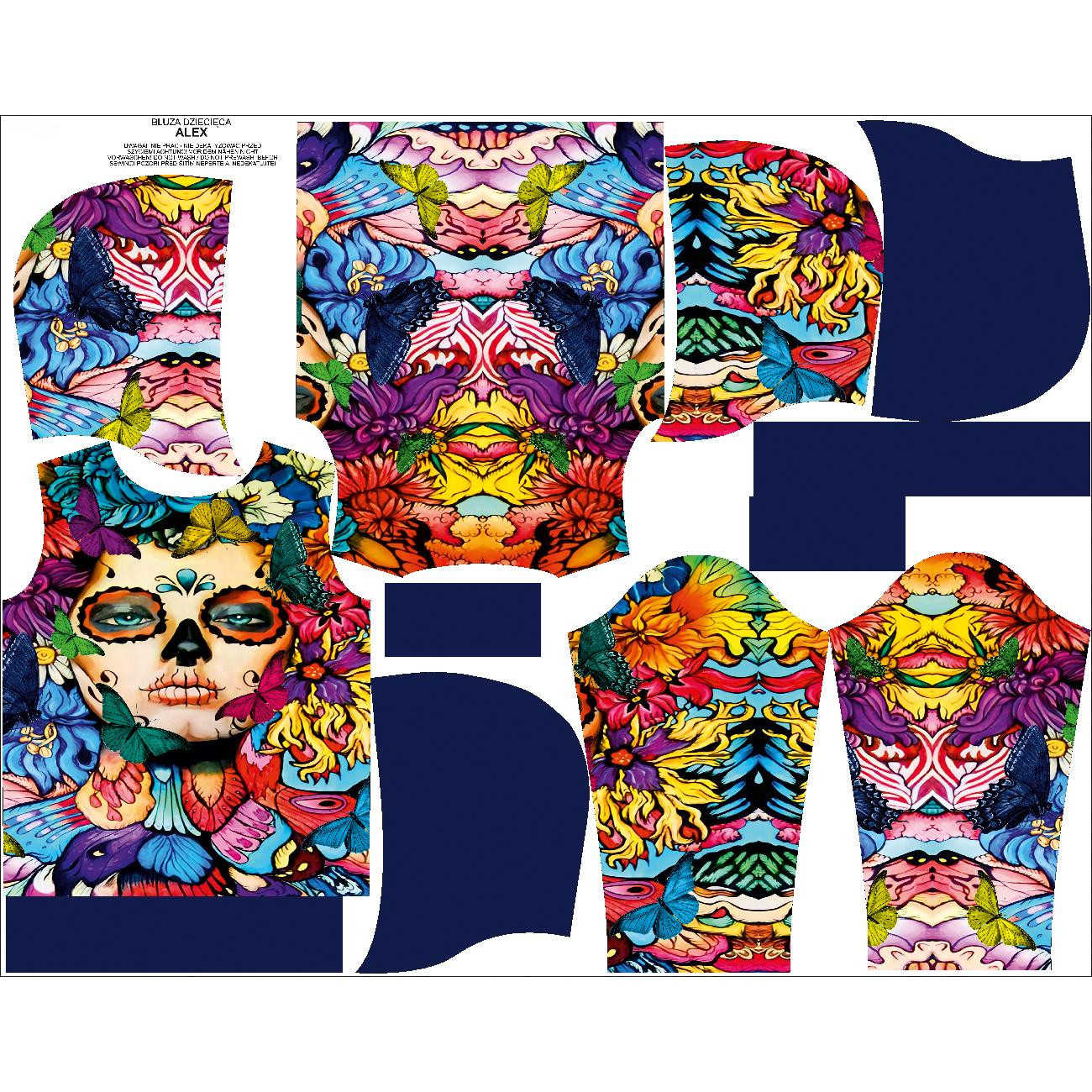 DZIECIĘCA BLUZA Z KAPTUREM (ALEX) - MEXICAN - zestaw do uszycia