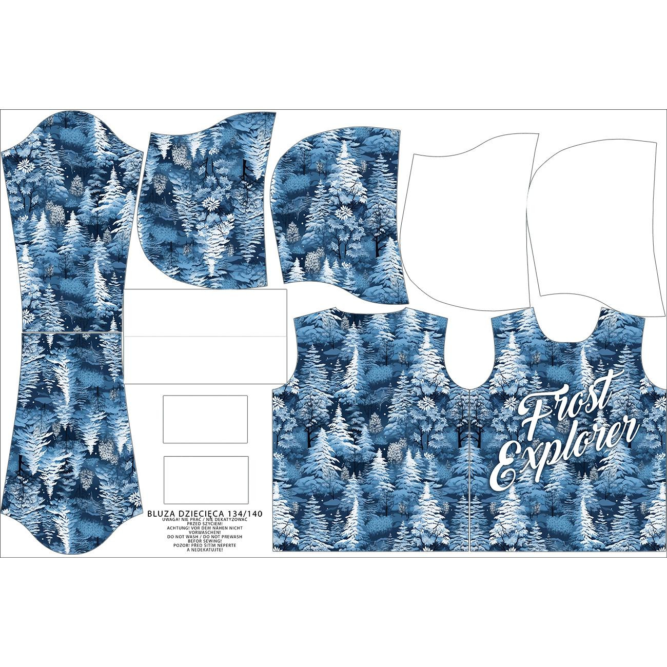 DZIECIĘCA BLUZA Z KAPTUREM (ALEX) - WINTER FOREST WZ. 5 - zestaw do uszycia