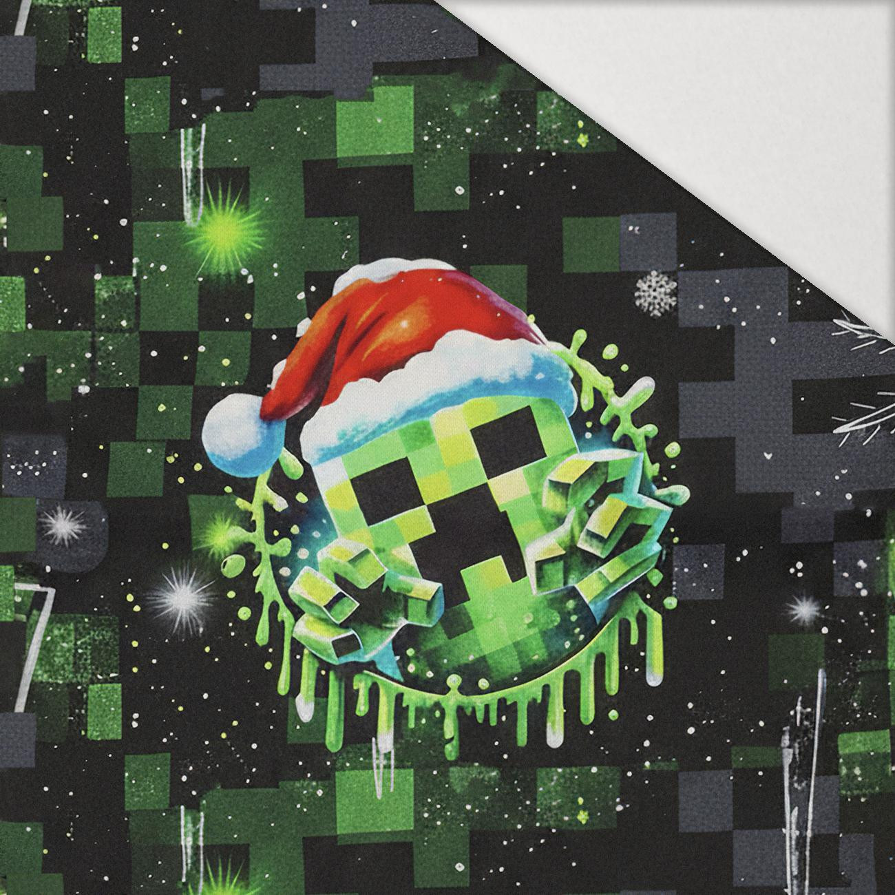 WINTER PIXEL wz.2 - PANEL (60cm x 50cm) Hydrofobowa dzianina drapana 