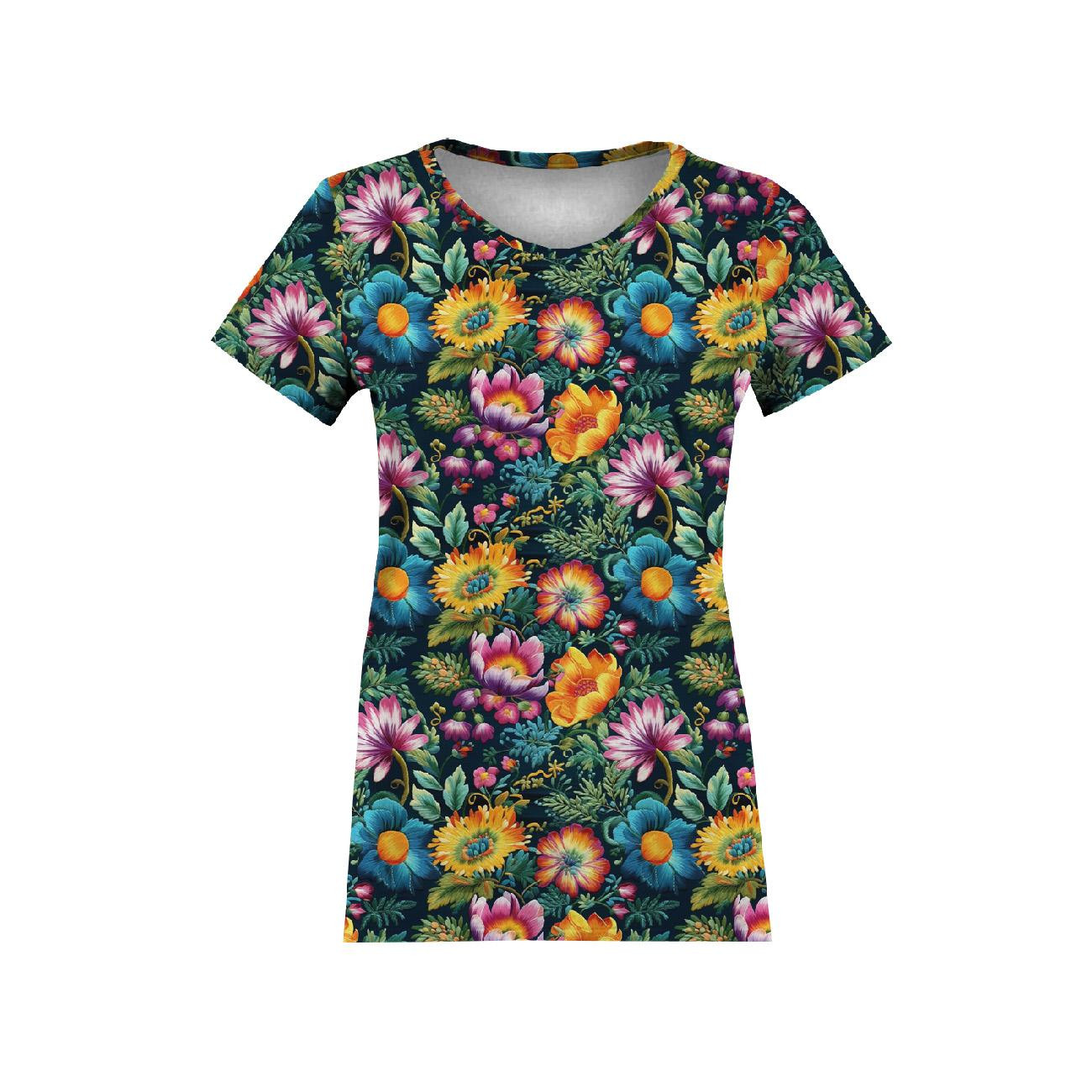 FLOWERS 3D WZ. 4 - tkanina wodoodporna