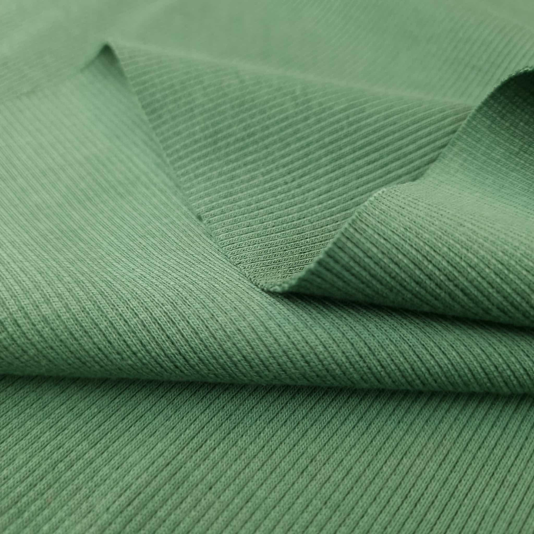 Dzianina prążkowana (ściągaczowa) - CIEMNA ZIELEŃ/ green (D-068)