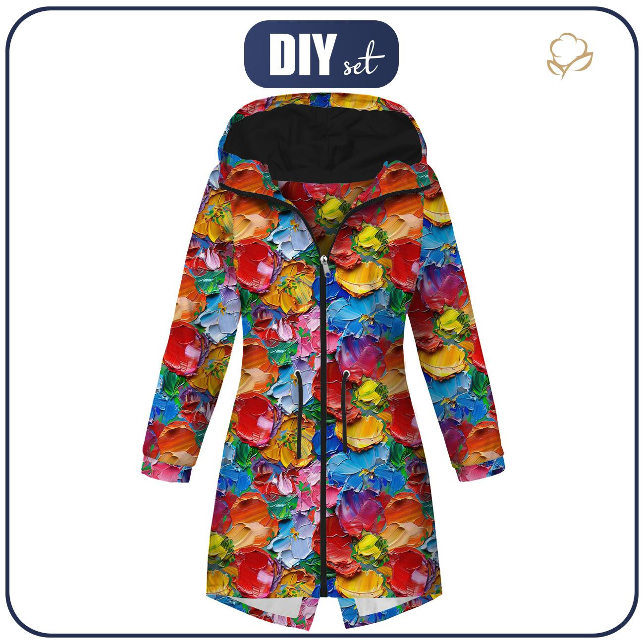 PARKA DAMSKA (ANNA) - ABSTRACTION wz.15 - zestaw do uszycia