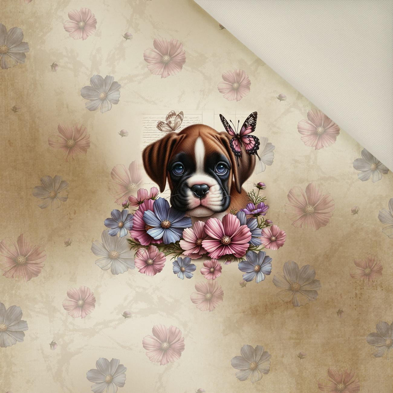 ANIMALS CUTE wz.16 - panel (60cm x 50cm) - Welur tapicerski