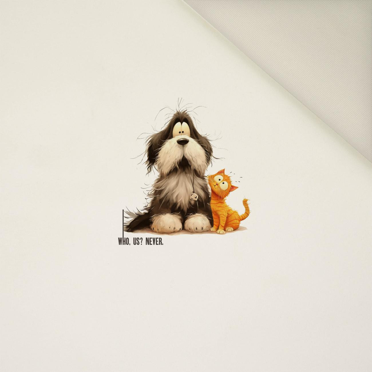 ANIMALS CUTE wz.18 - panel (60cm x 50cm) - Welur tapicerski