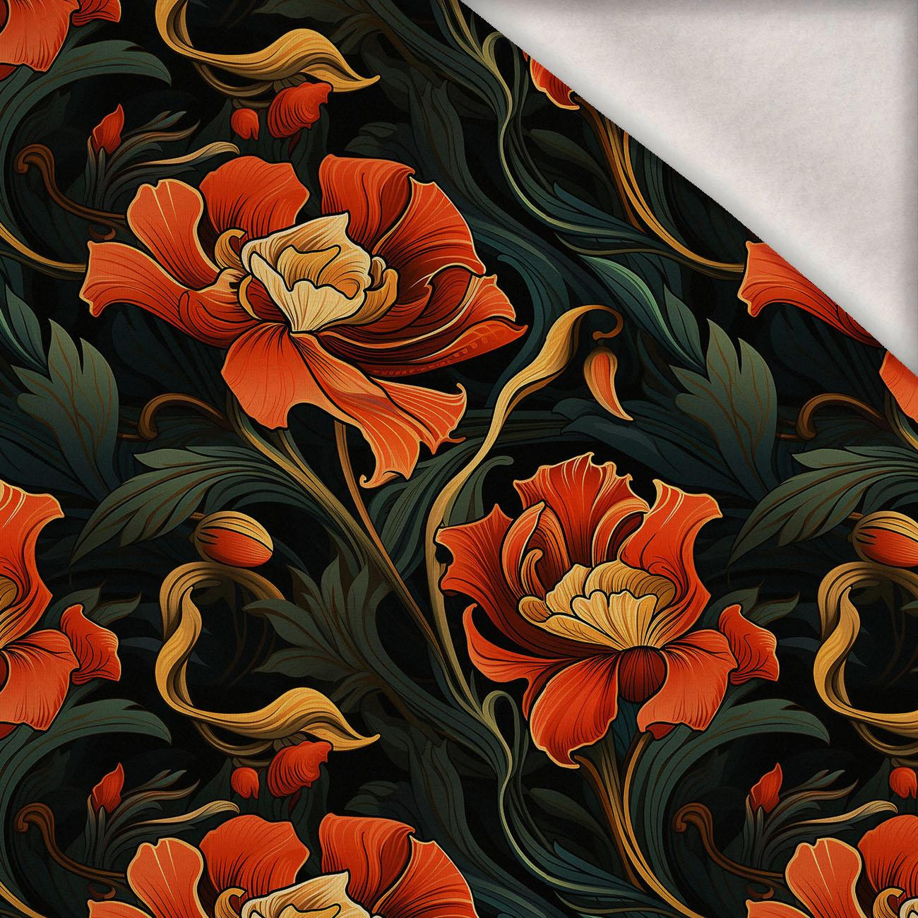 AUTUMN FLOWERS WZ.16 - dzianina drapana z elastanem ITY AUTUMN FLOWERS WZ.16 - dzianina drapana z elastanem ITY