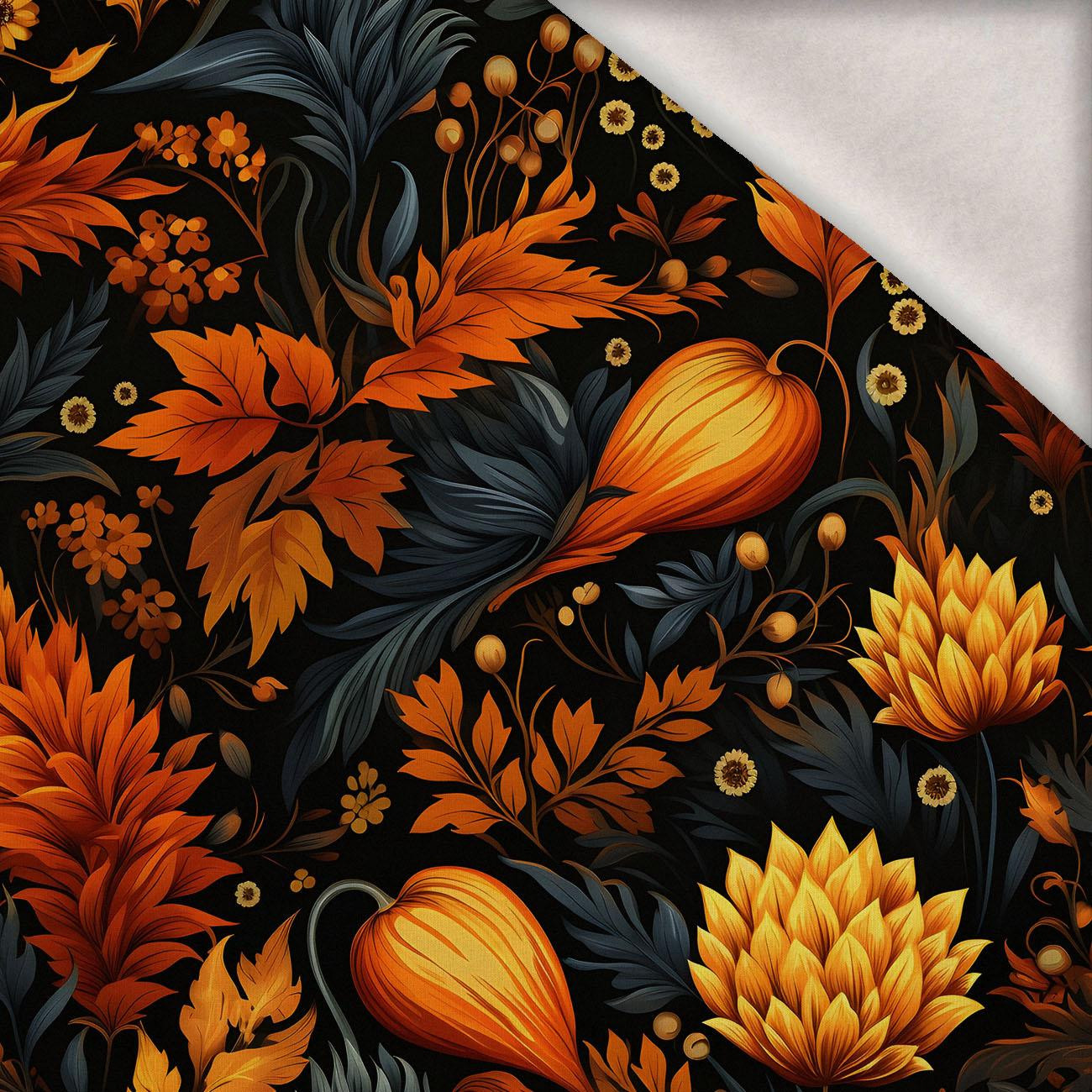 AUTUMN FLOWERS WZ.19 - dzianina drapana z elastanem ITY AUTUMN FLOWERS WZ.19 - dzianina drapana z elastanem ITY