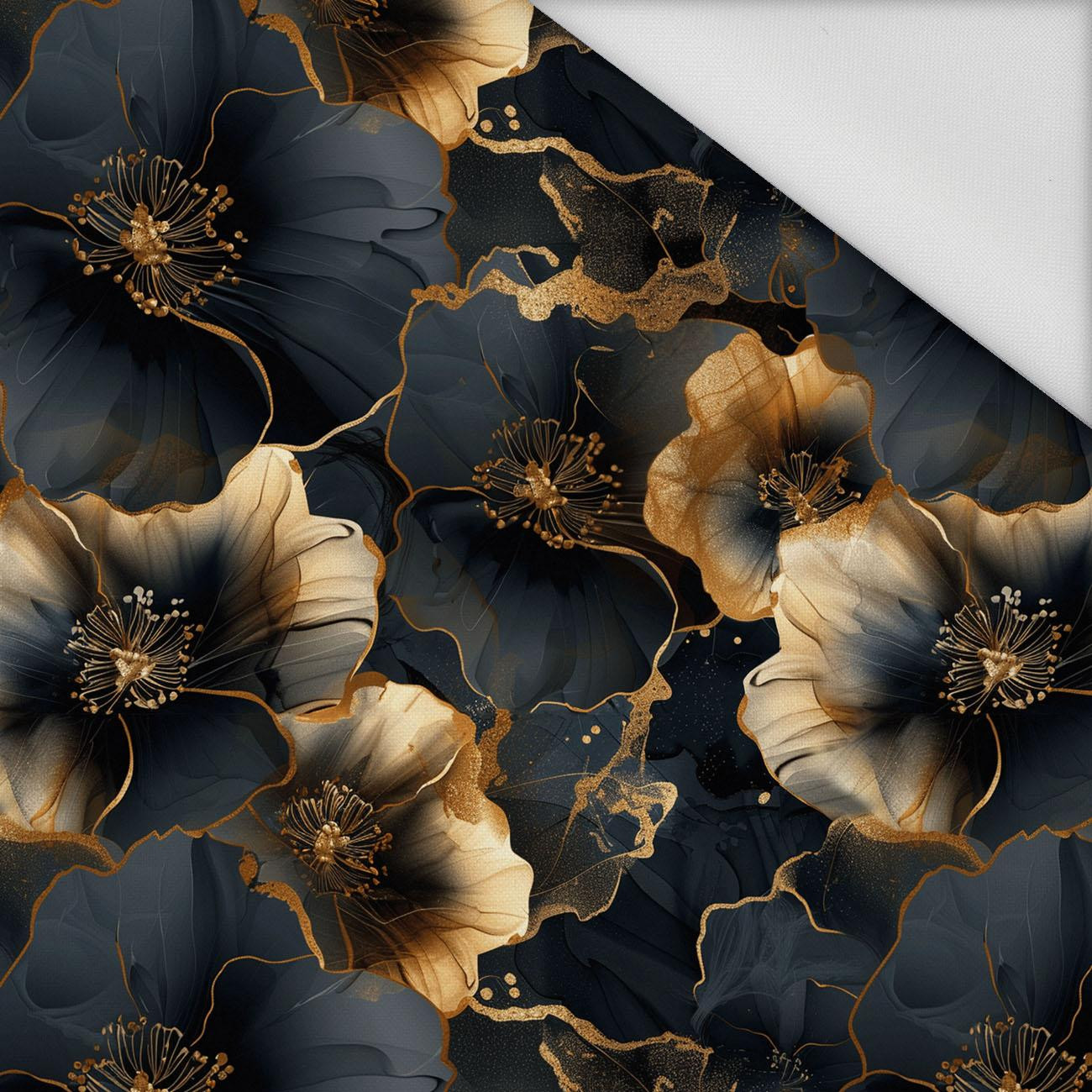 AUTUMN FLOWERS WZ.20 - tkanina wodoodporna