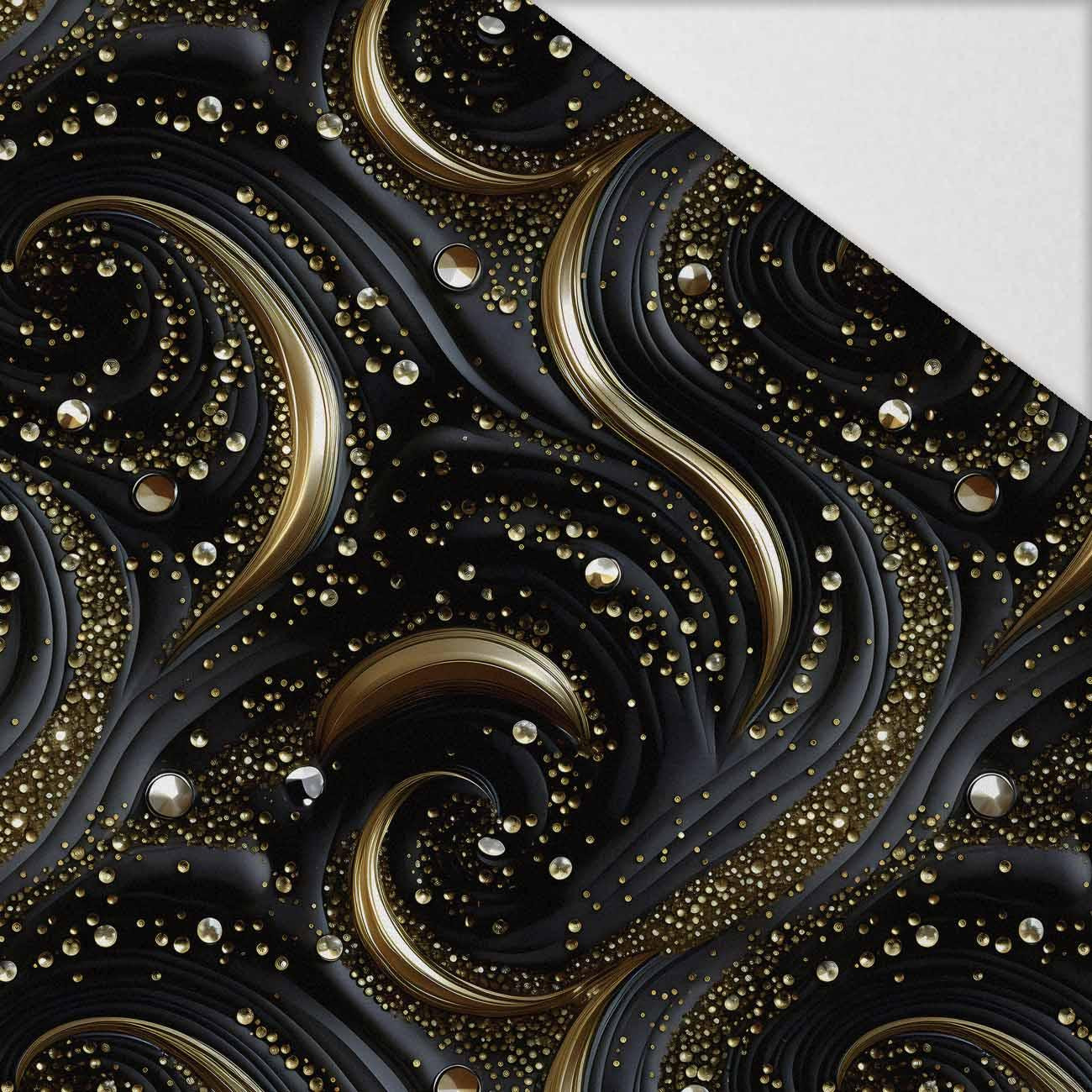 BLACK & GOLD GLAMOUR wz. 10 - Hydrofobowa dzianina drapana 