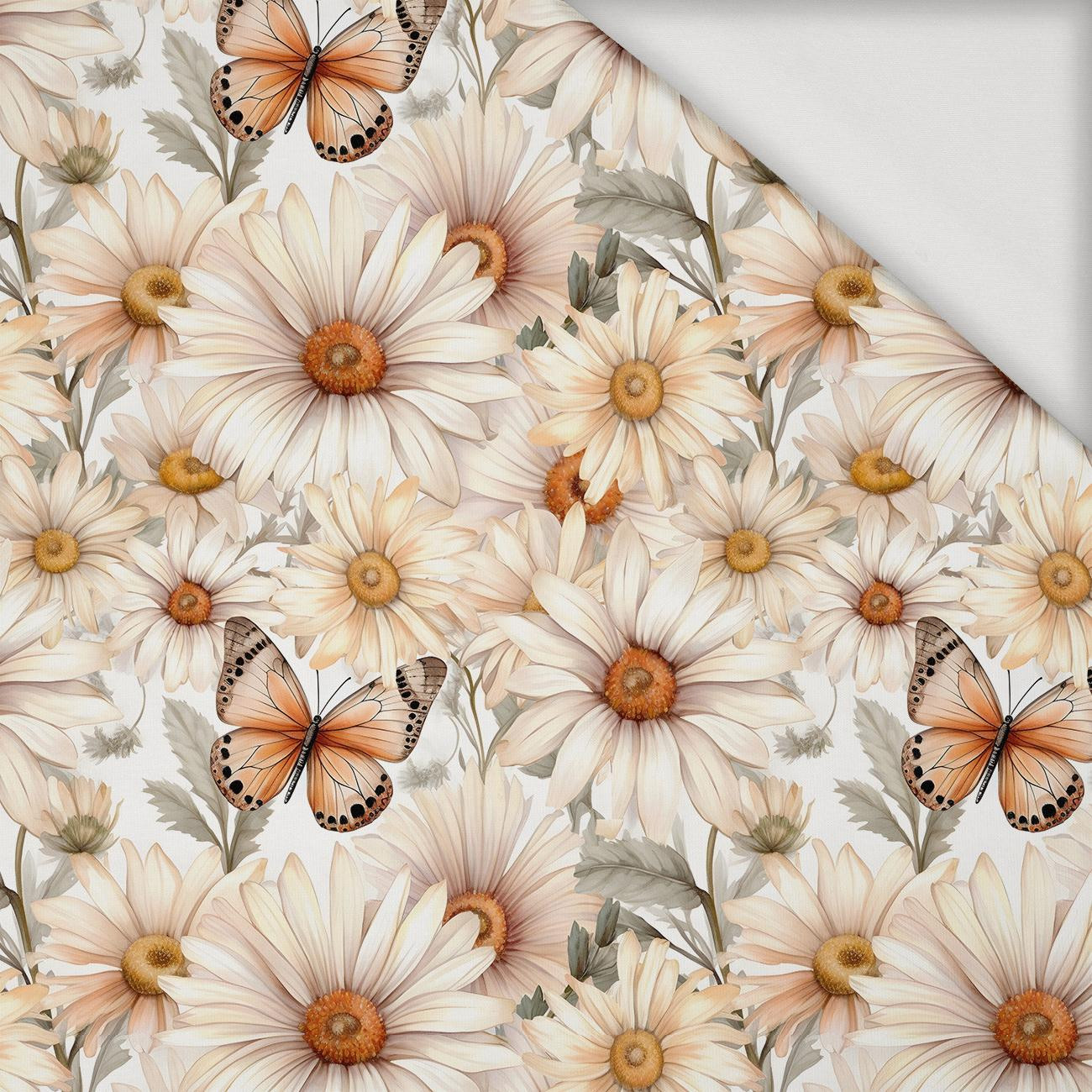 Butterfly & Flowers wz.4 - Jersey wiskozowy