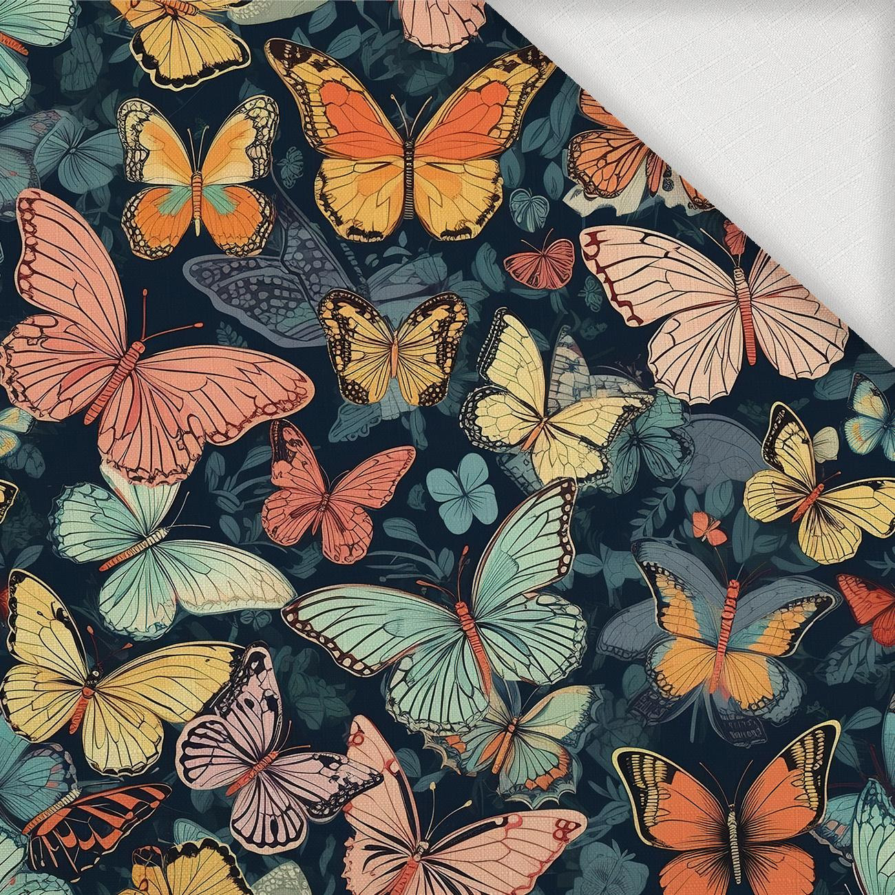 Butterfly & Flowers wz.5 - Tkanina na obrusy