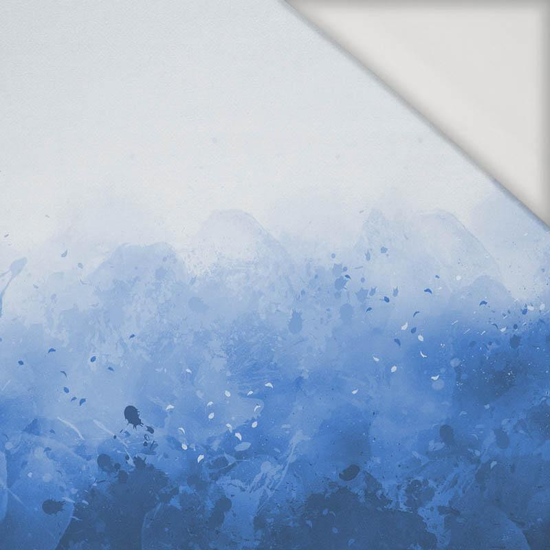KLEKSY (classic blue) - panel, Jersey wiskozowy