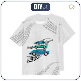 T-SHIRT DZIECIĘCY (128/134) - SZYBKIE BRYKI / acid (szary) - single jersey 