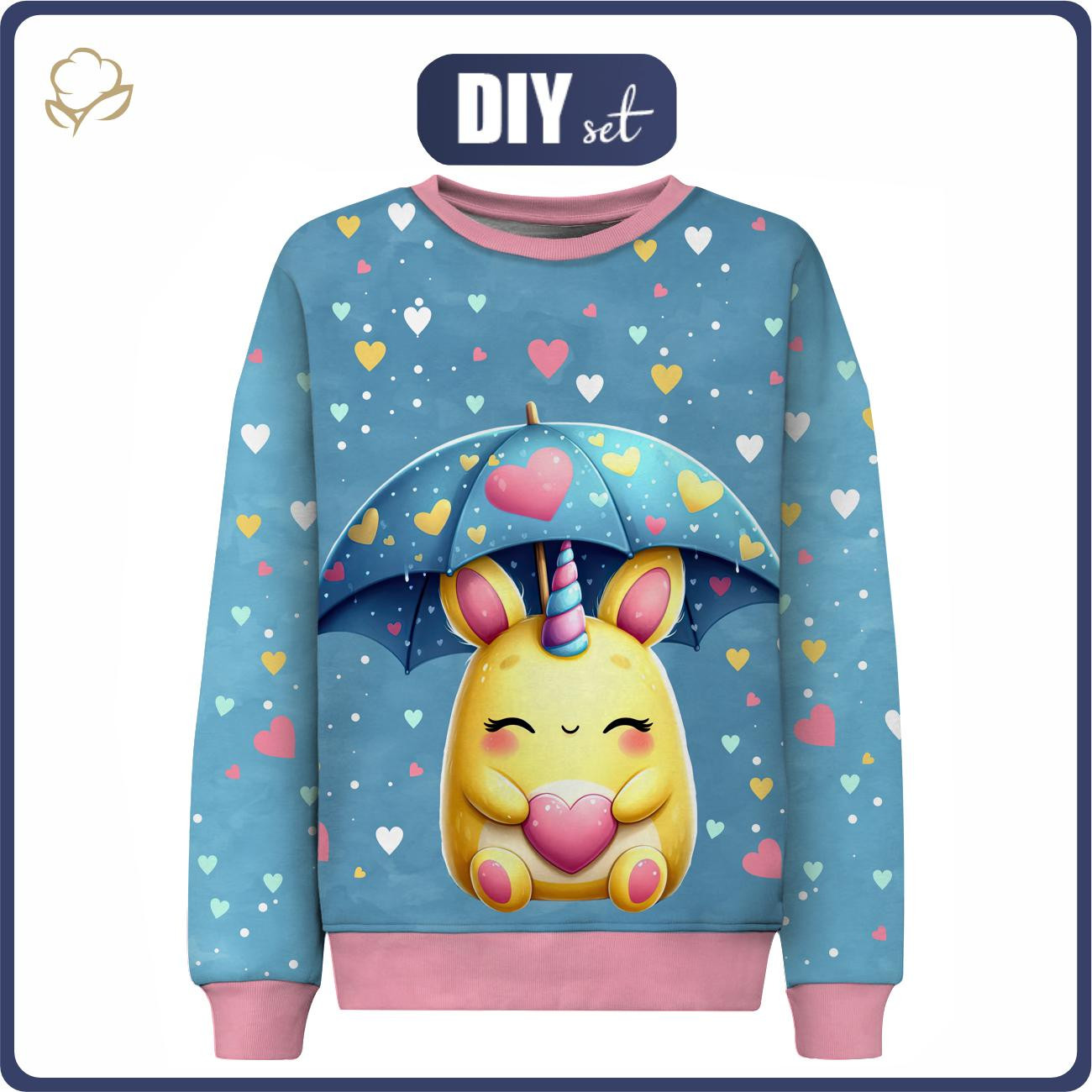 DZIECIĘCA BLUZA (NOE) - VALENTINE'S DAY / MONSTER 2 - zestaw do uszycia