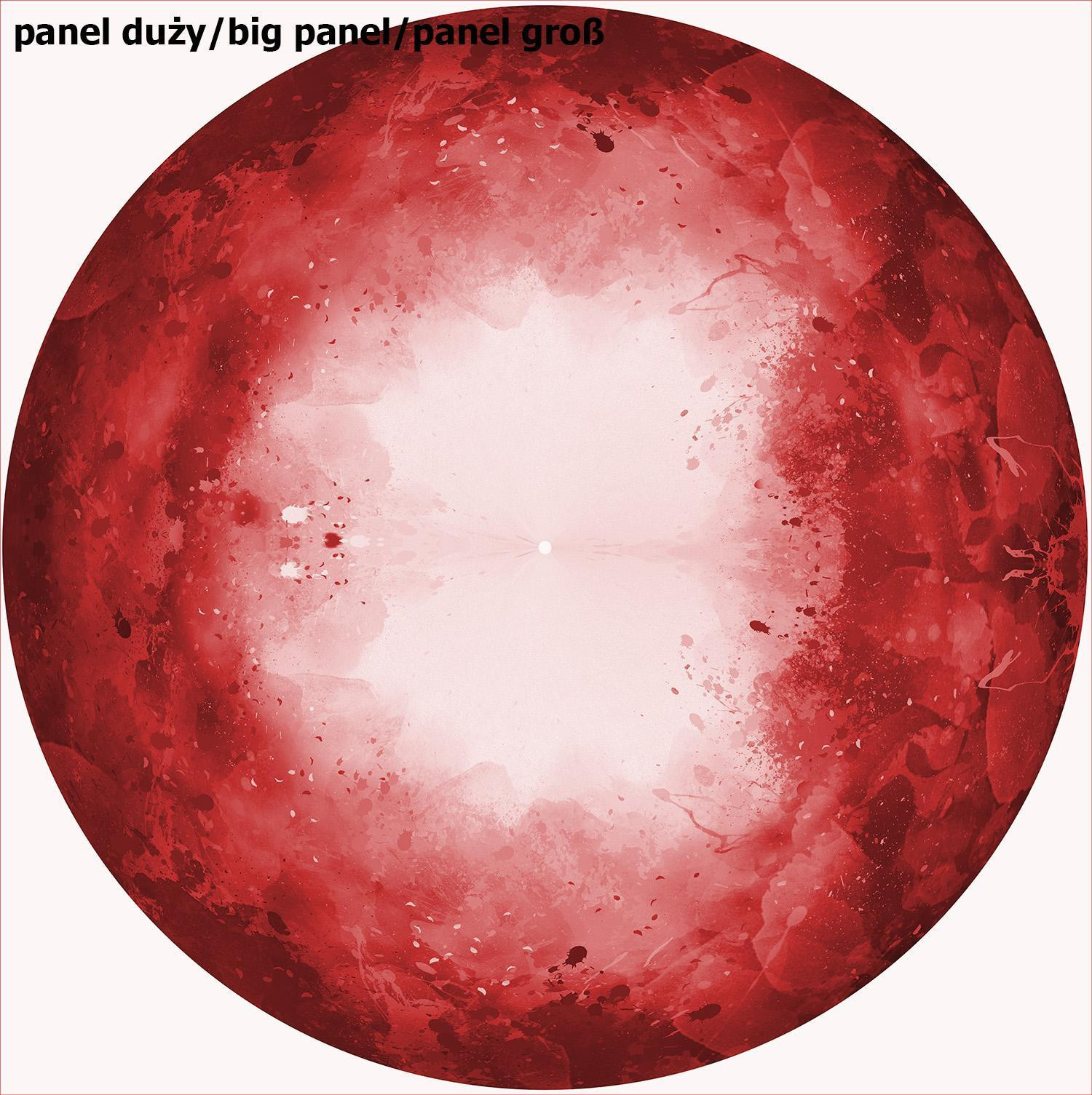 KLEKSY (czerwony) - duży panel na spódnicę z koła