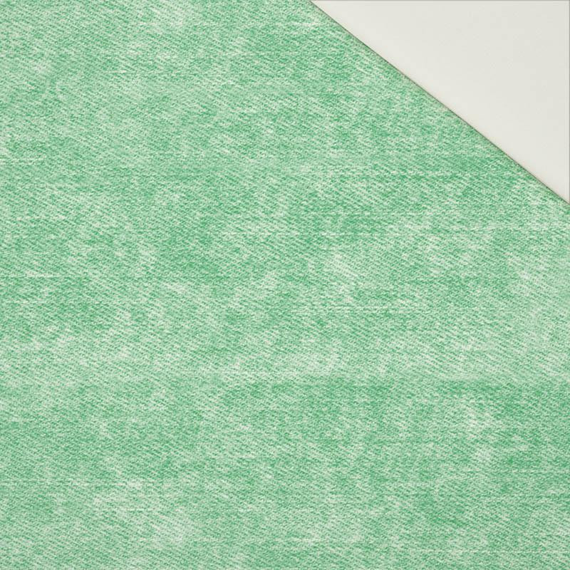 PRZECIERANY JEANS (zielony) - Drelich bawełniany
