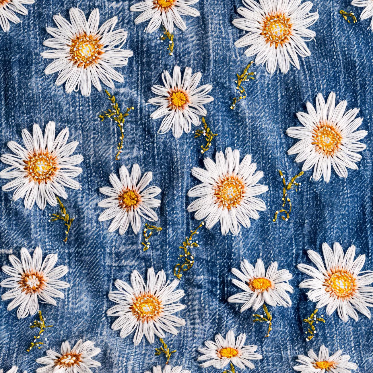 DAISIES DENIM IMITATION WZ. 2