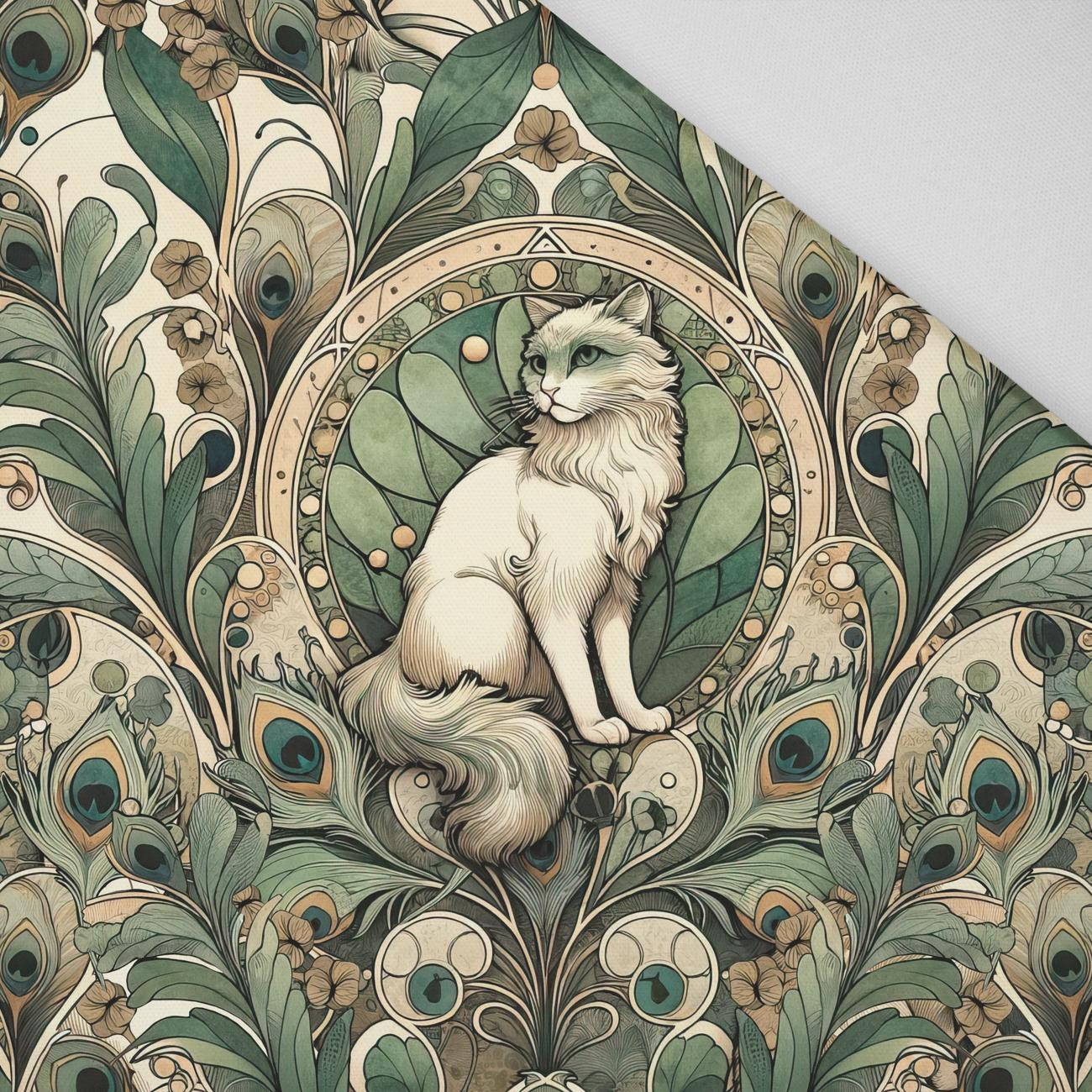 ART NOUVEAU CATS & FLOWERS WZ. 1 - panel (75cm x 80cm) Panama 220g