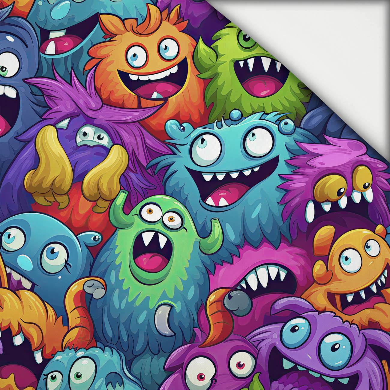 CRAZY MONSTERS WZ. 2 - lekka dzianina drapana