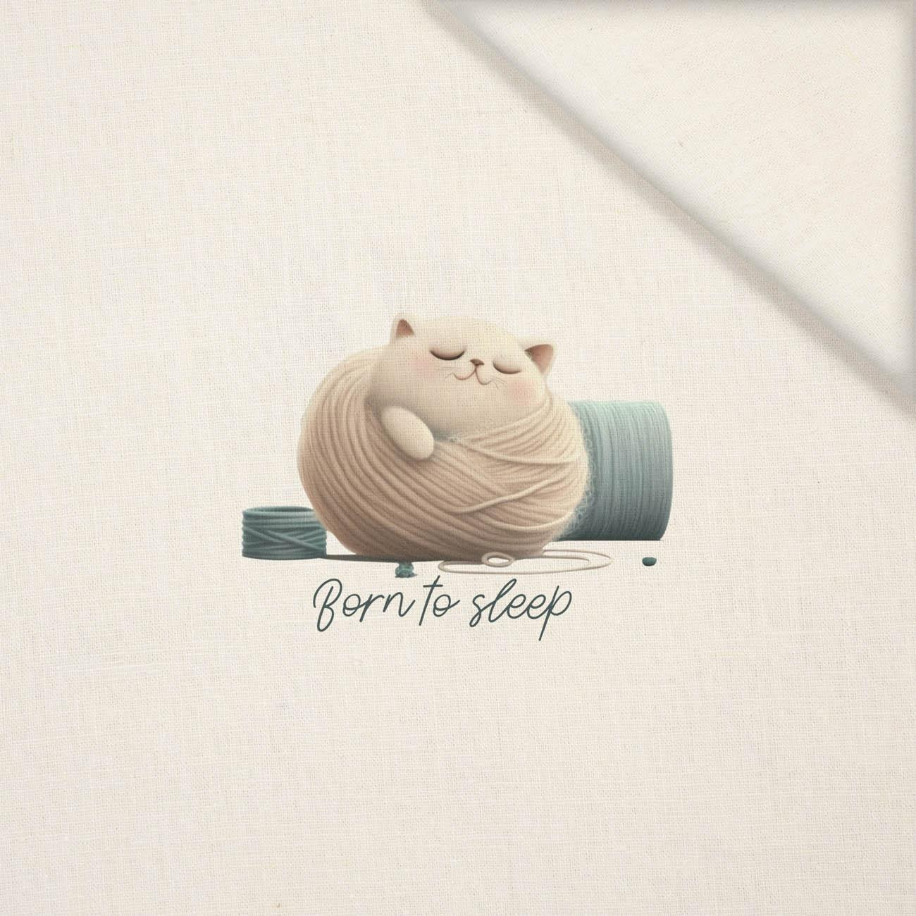 SLEEPING CAT - panel (40cm x 40cm) Len 100%