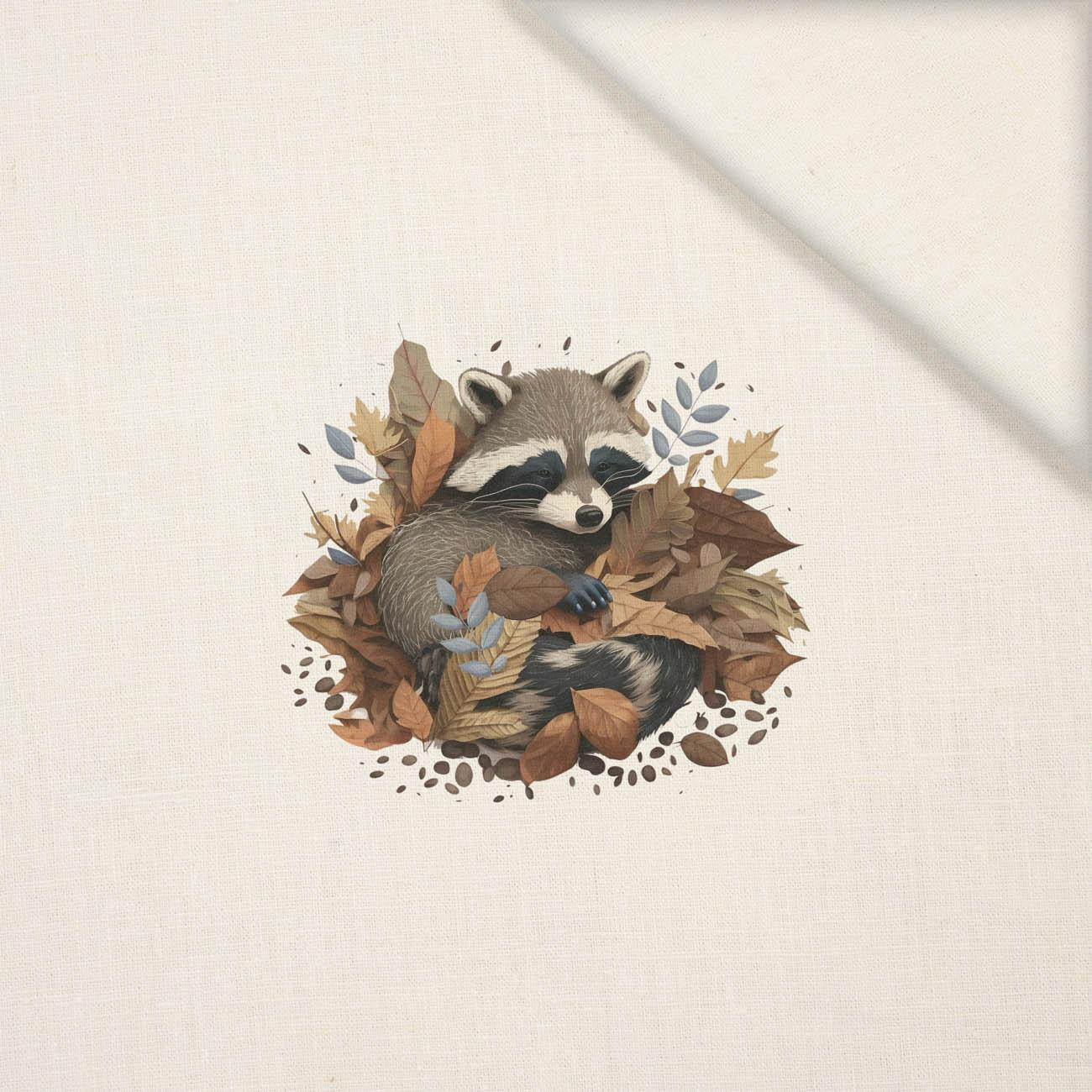 SLEEPING RACCOON - panel (40cm x 40cm) Len 100%