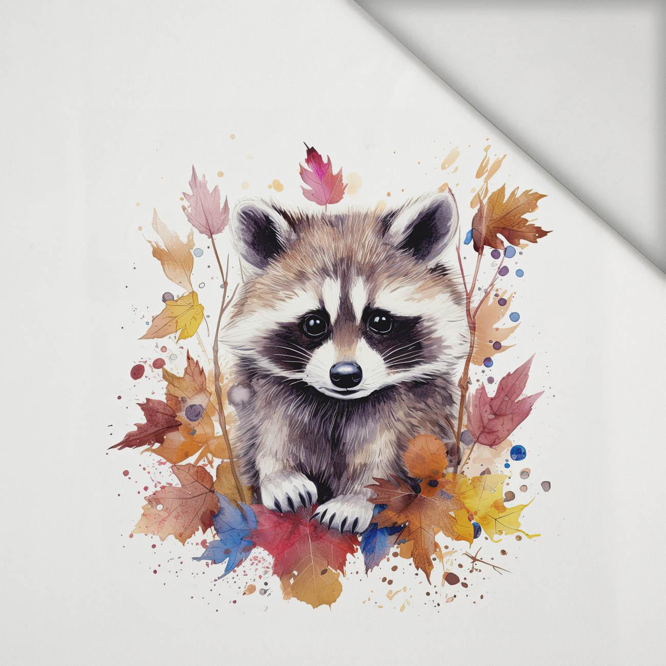 WATERCOLOR RACCOON WZ. 2 - PANEL (75cm x 80cm) lycra 300g