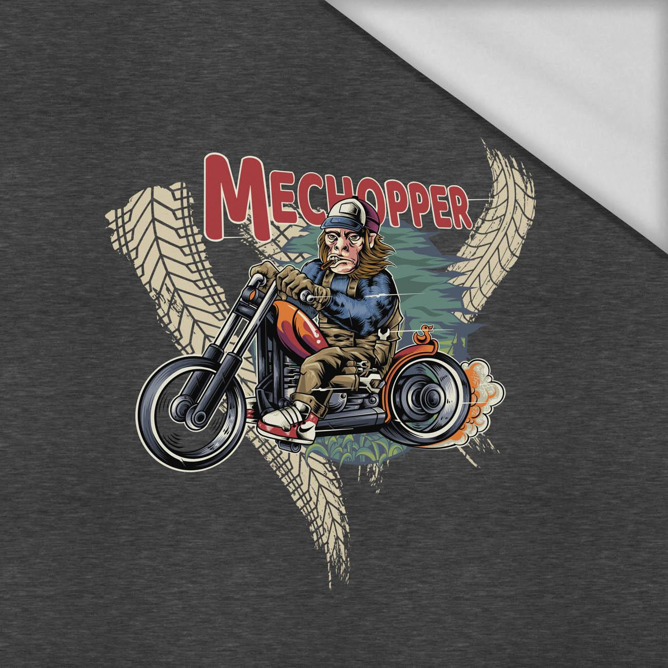 MECHOPPER / czarny - PANEL (75cm x 80cm) - Thermo lycra