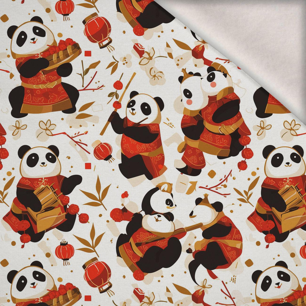 CHINESE PANDAS - dzianina drapana z elastanem ITY