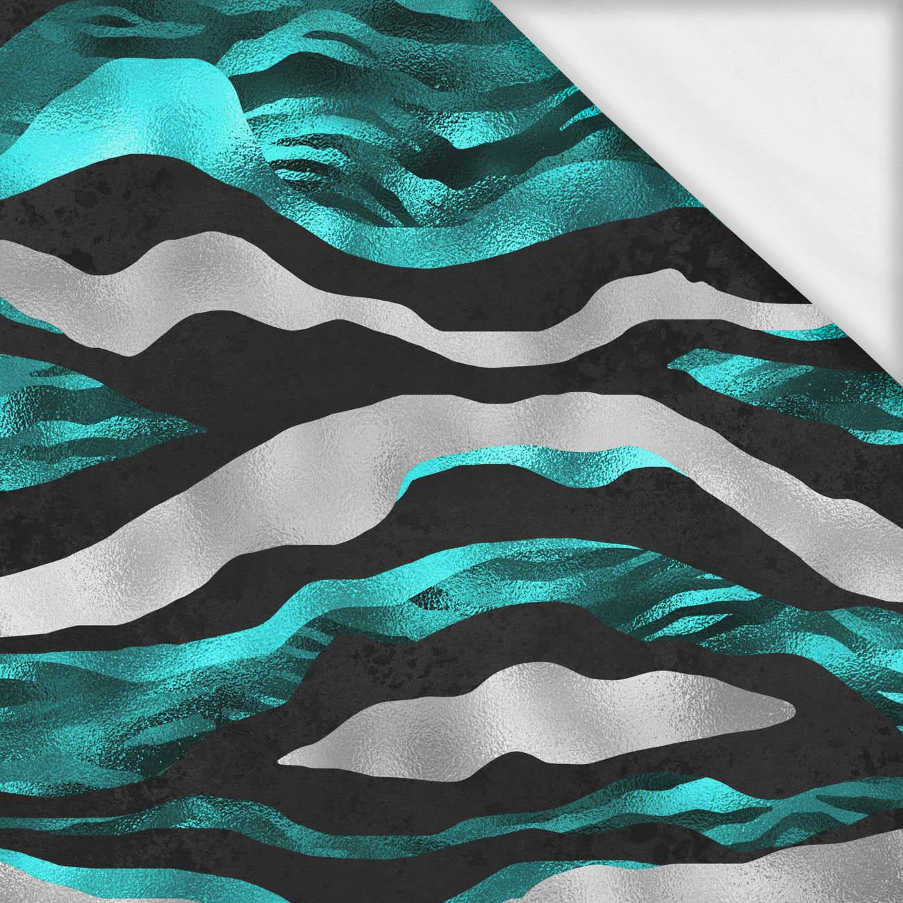 ZEBRA / szmaragd-silver- single jersey z elastanem ITY