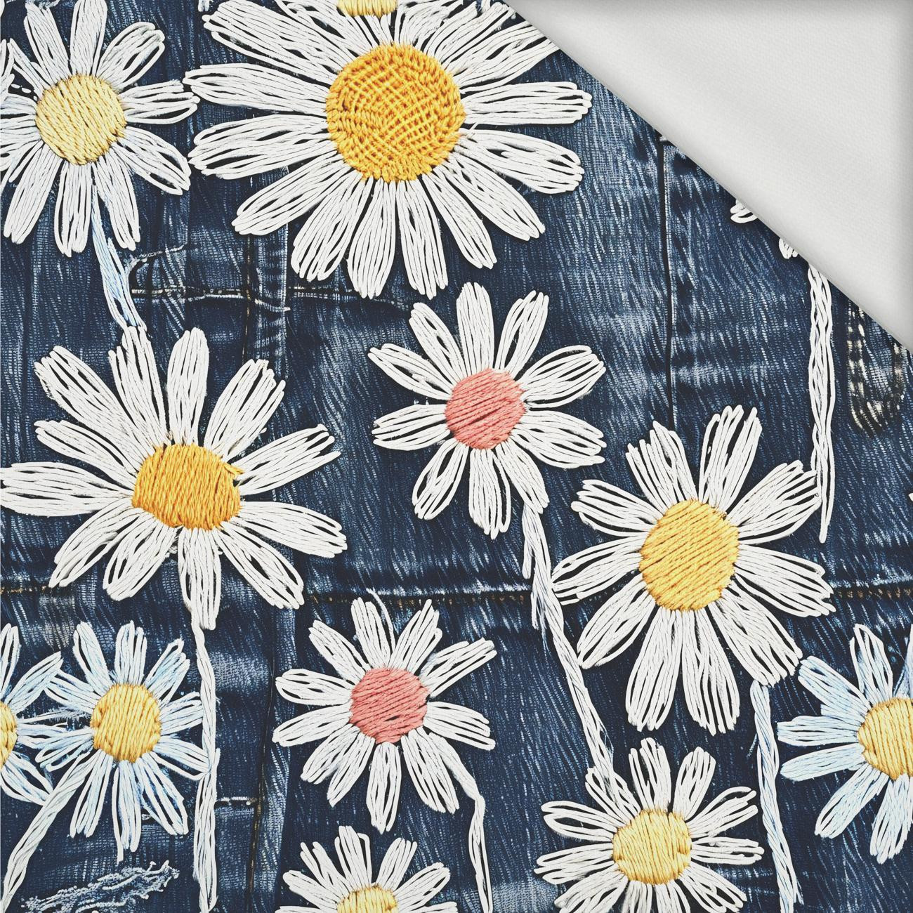 DAISIES DENIM IMITATION WZ. 1 - dresówka pętelkowa