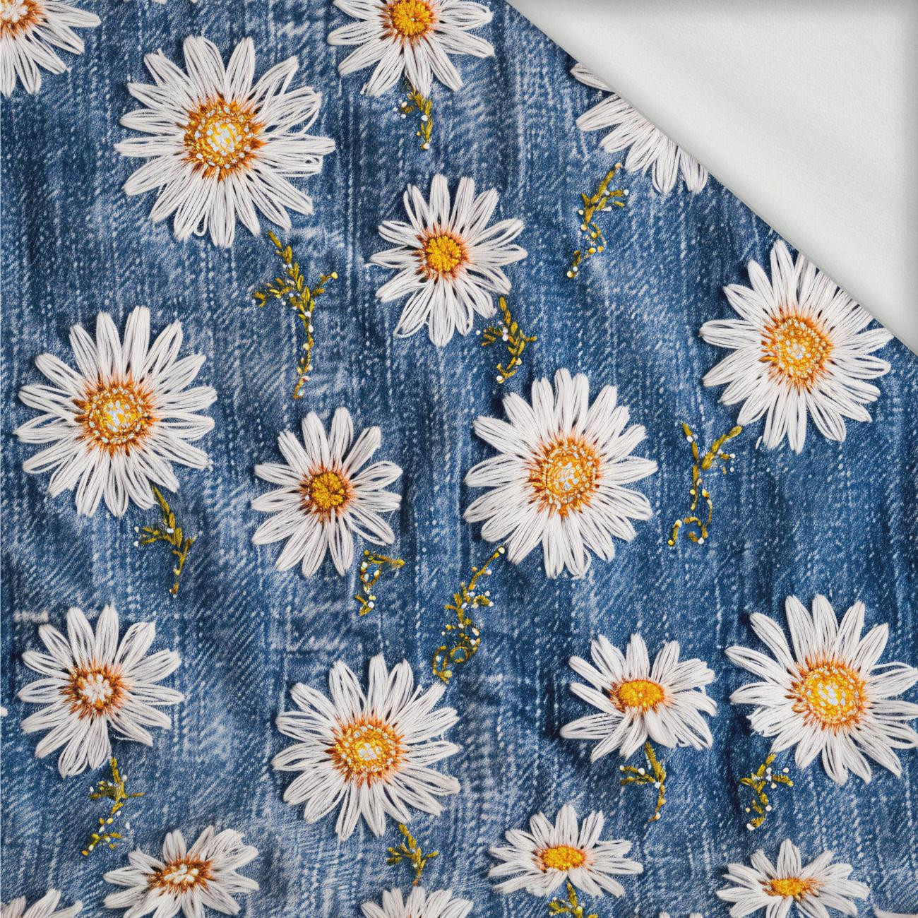 DAISIES DENIM IMITATION WZ. 2 - dresówka pętelkowa