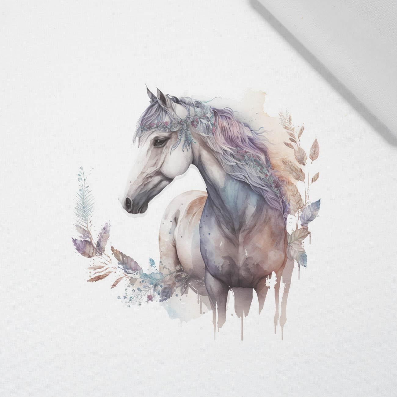 WATERCOLOR HORSE - PANEL (60cm x 50cm) tkanina bawełniana