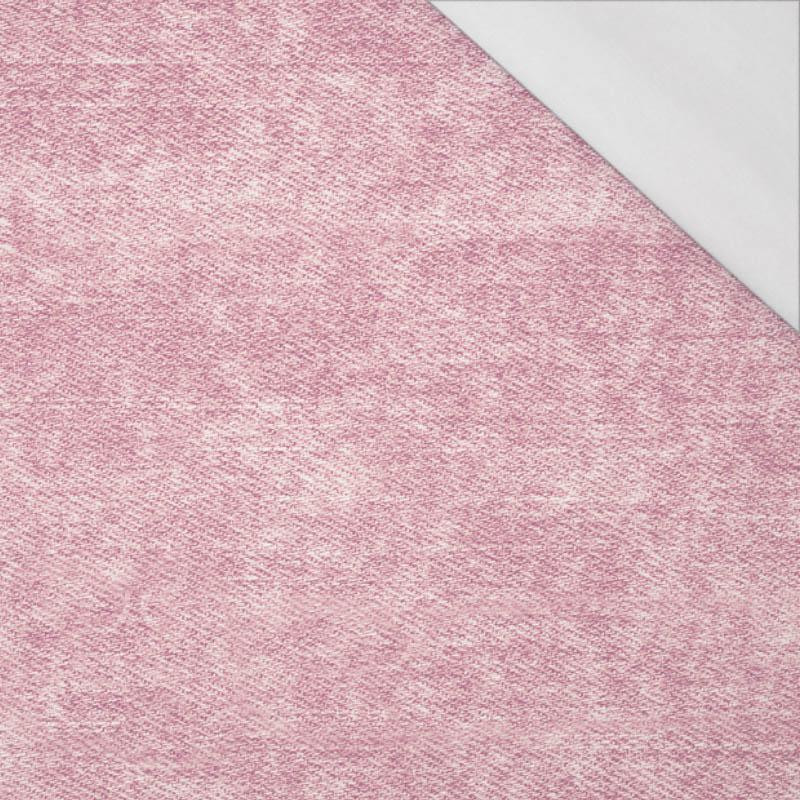 PRZECIERANY JEANS (róż kwarcowy) - single jersey z elastanem 