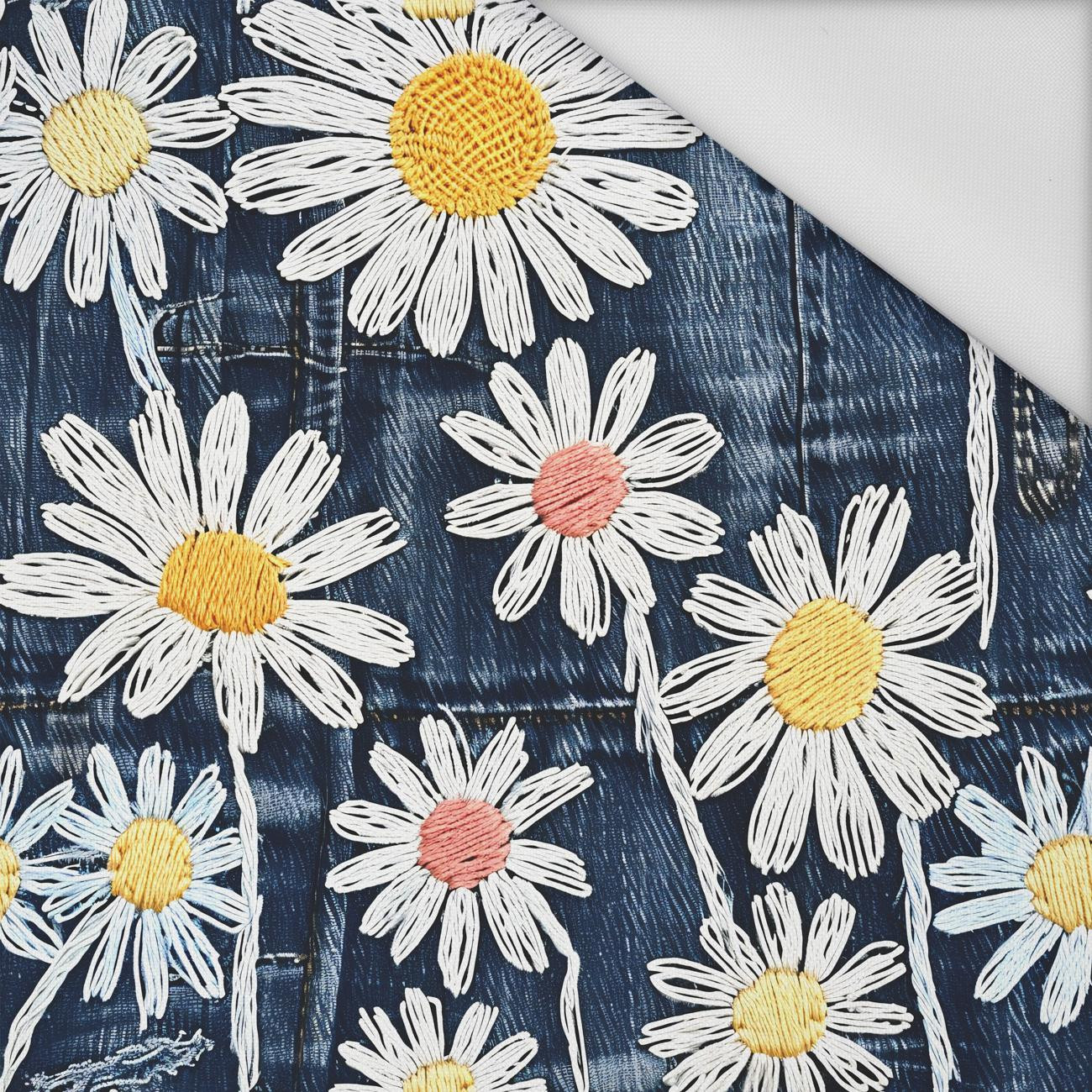 DAISIES DENIM IMITATION WZ. 1 - tkanina wodoodporna