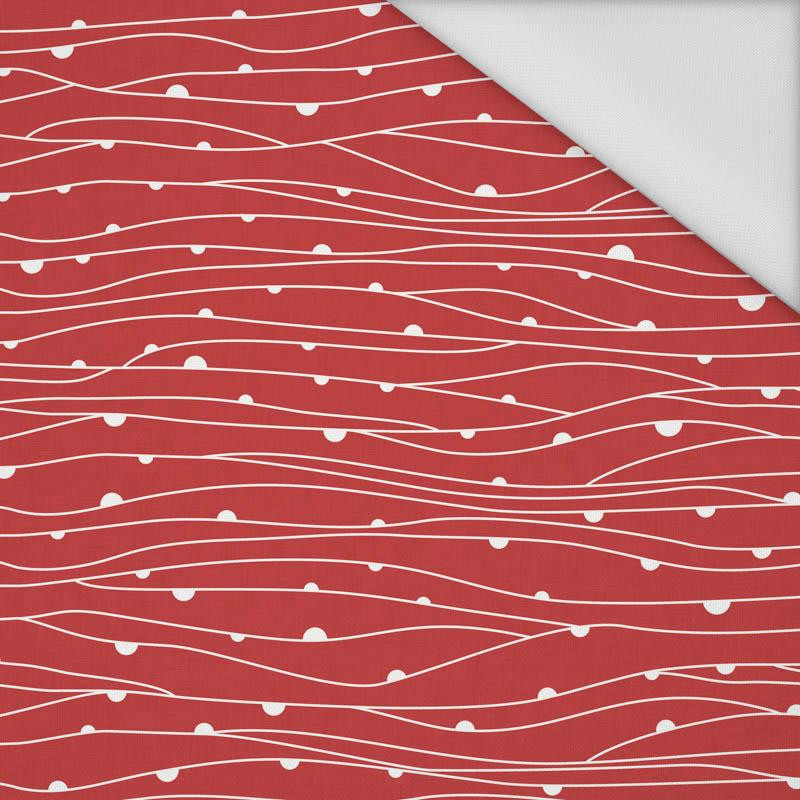 WALENTYNKOWA ROSA / czerwony (WALENTYNKOWY MIX) - tkanina wodoodporna