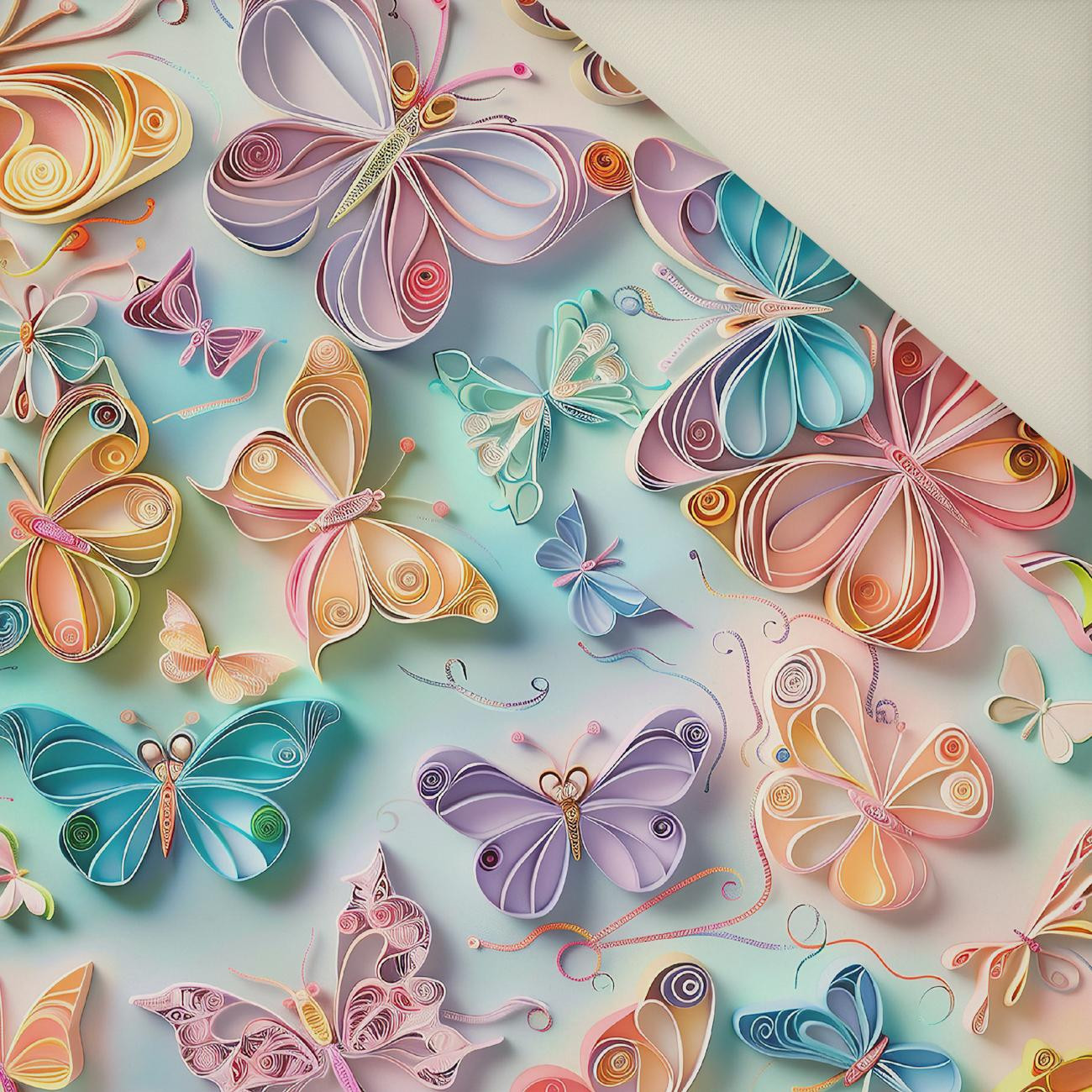 PAPER BUTTERFLIES- Welur tapicerski