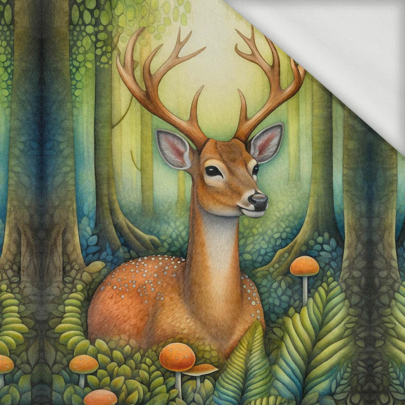 BOHO DEER - panel (60cm x 50cm) dzianina pętelkowa