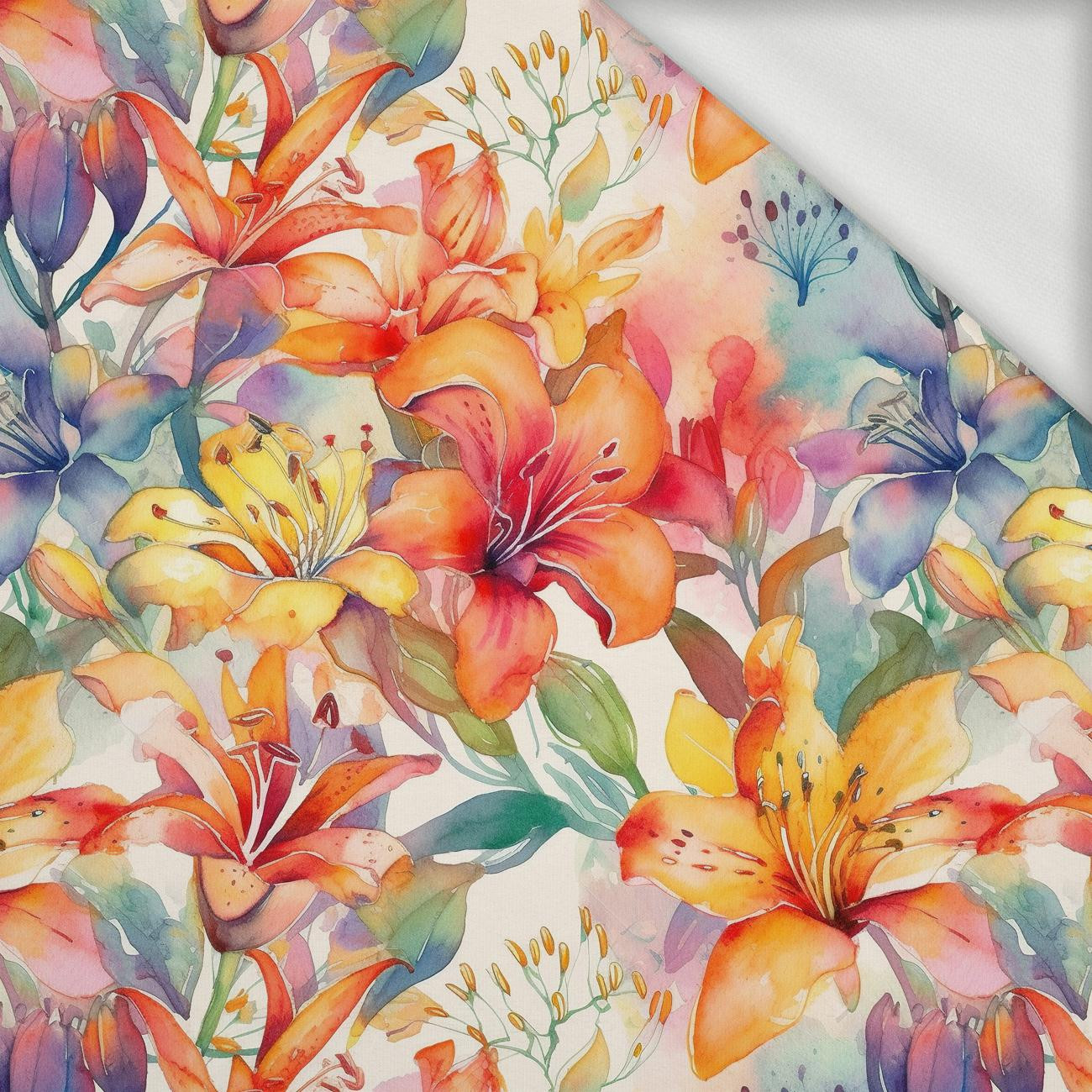 FLOWERS WZ.37 - dresówka pętelkowa
