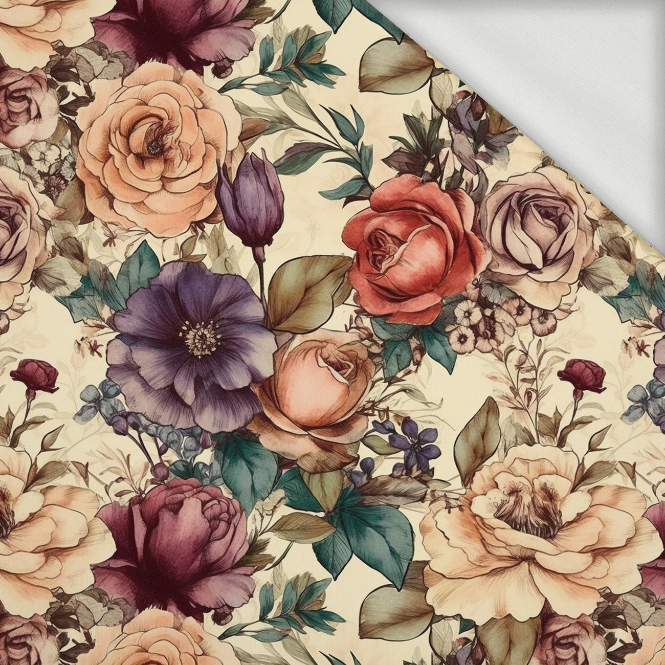 FLOWERS WZ.39 - dresówka pętelkowa