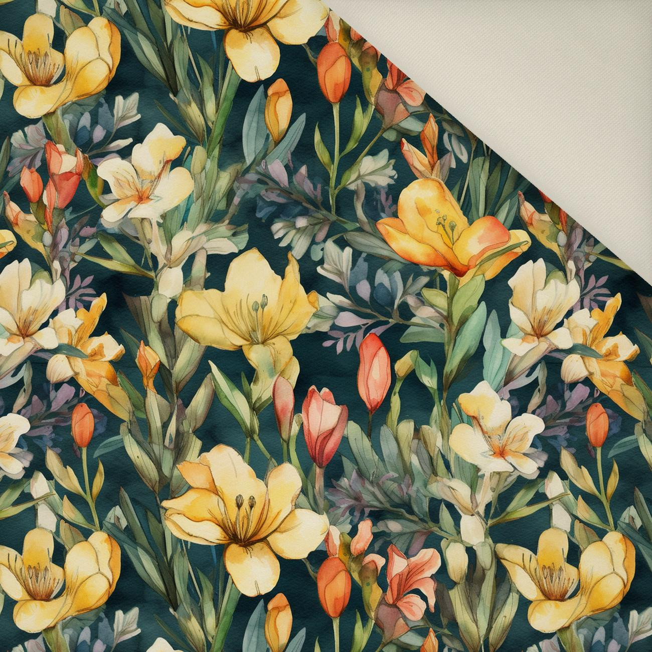 FLOWERS WZ.49- Welur tapicerski