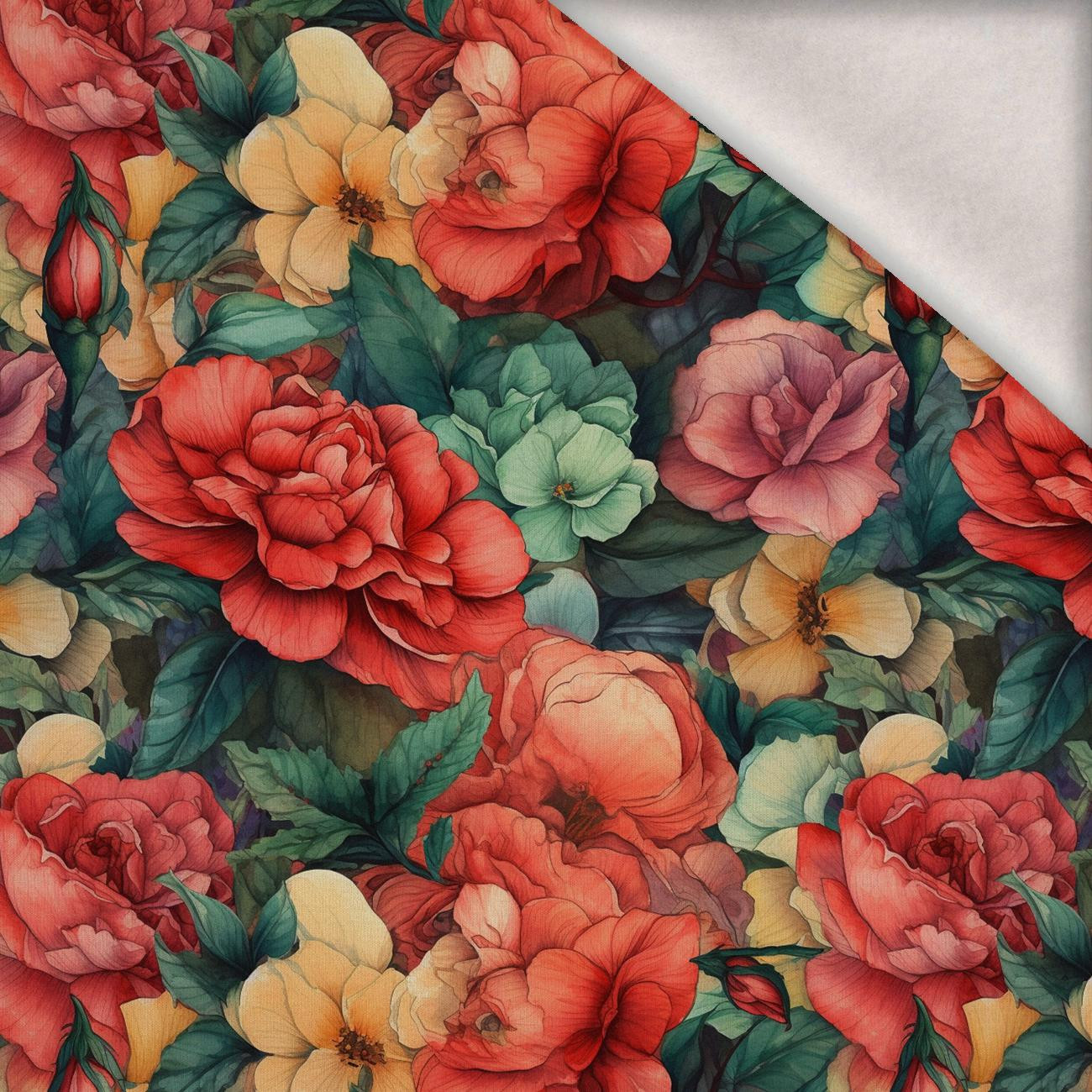 FLOWERS WZ.50 - dzianina drapana z elastanem ITY FLOWERS WZ.50 - dzianina drapana z elastanem ITY