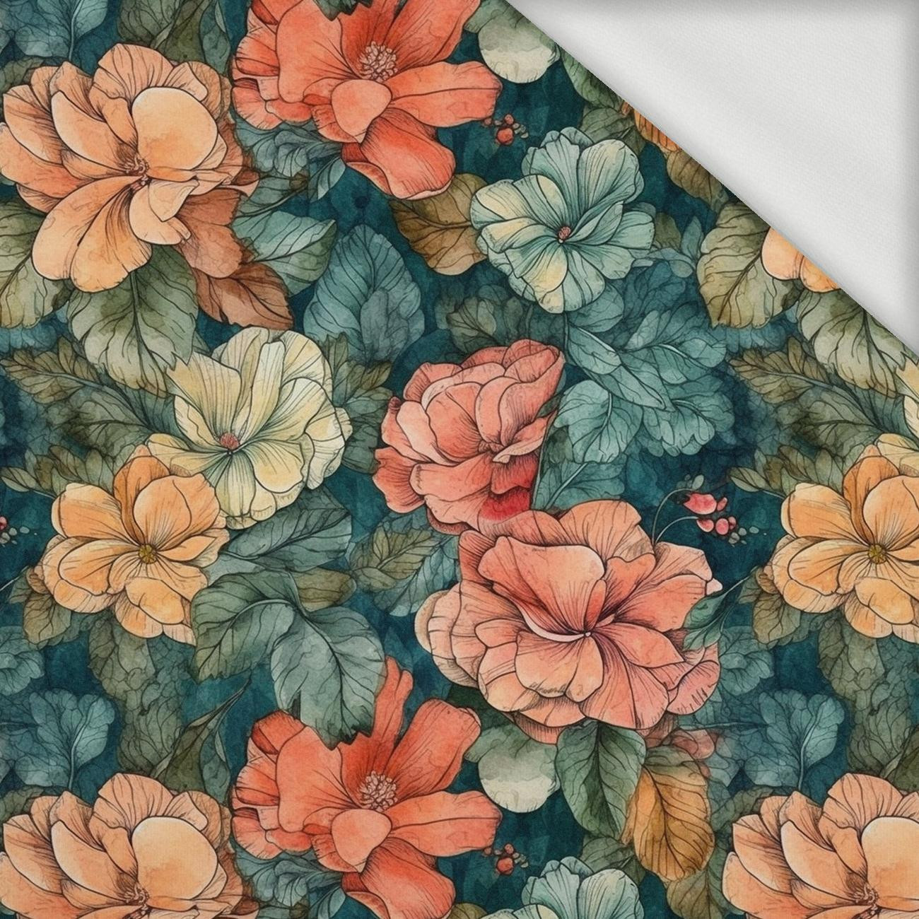 FLOWERS WZ.53 - dresówka pętelkowa