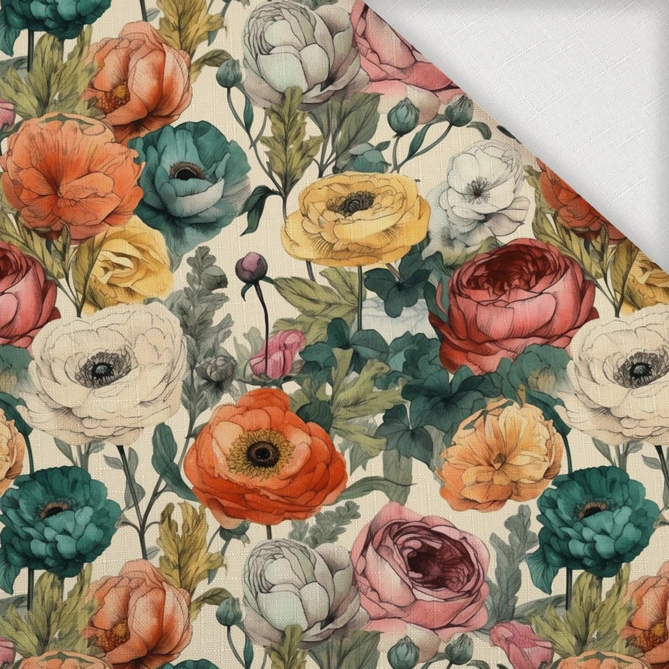 FLOWERS WZ.54 - Tkanina na obrusy