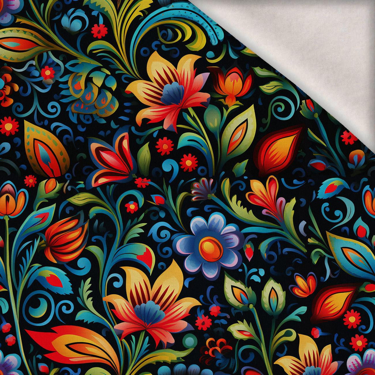 Folk Art wz.7 - dzianina drapana z elastanem ITY Folk Art wz.7 - dzianina drapana z elastanem ITY