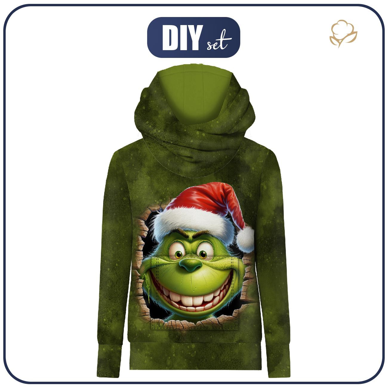 BLUZA HYDROFOBOWA UNISEX - GREEN CREATURE - zestaw do uszycia