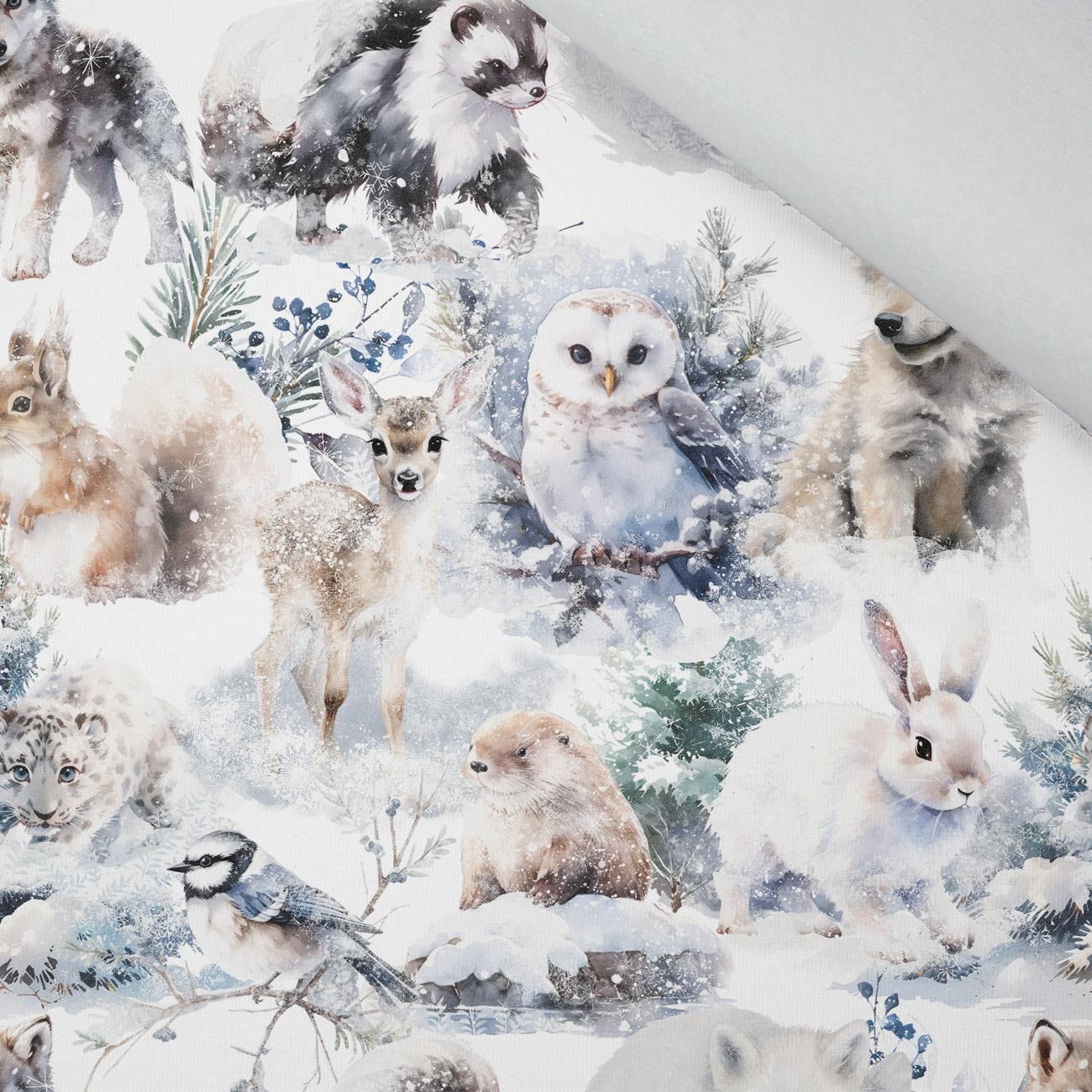 PASTEL ANIMALS WZ.1 - lekka dzianina drapana