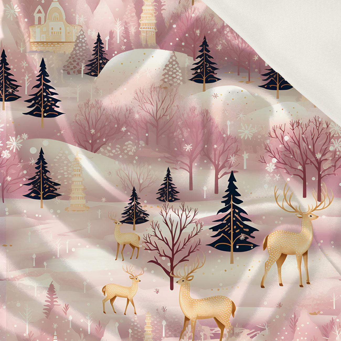 Pink Vintage Christmas wz. 1 - Satyna